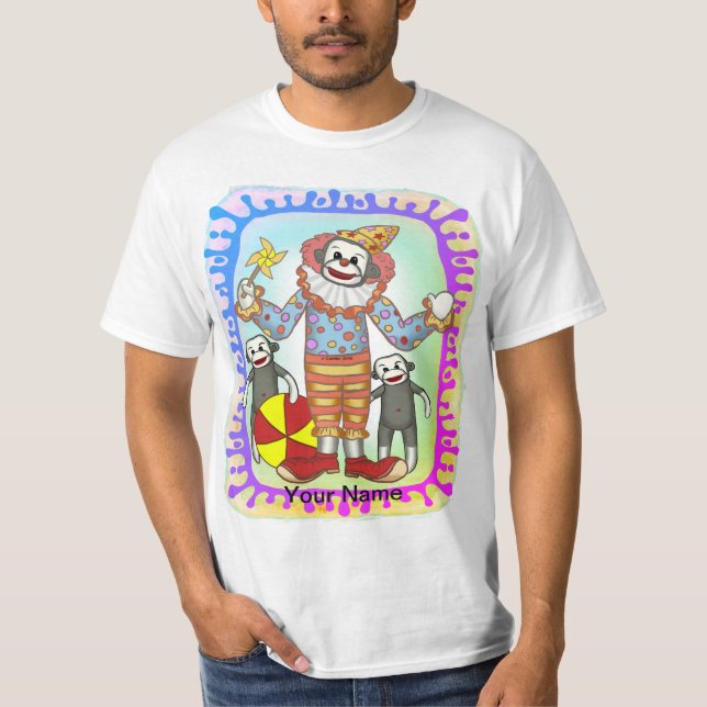 Sock Monkey Clown  T-Shirt (Front)