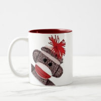 SOCK MONKEY Coffee Mug Cup