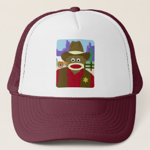 Sock Monkey Cowboy Trucker Hat