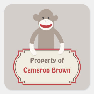 Sock Monkey customised sticker