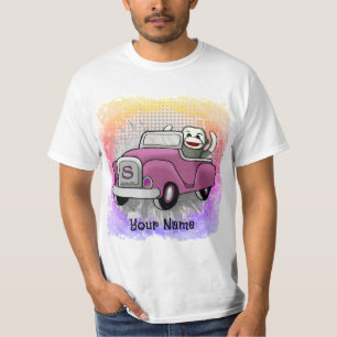 Sock Monkey Driving Car  t-shirt 