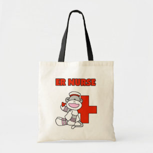 Sock Monkey ER Nurse T-shirts and Gifts Tote Bag