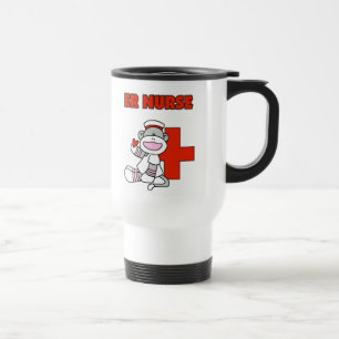 Sock Monkey ER Nurse T-shirts and Gifts Travel Mug