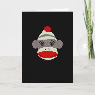 Sock Monkey Face Card