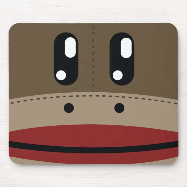 Sock Monkey Face Products Mouse Mat (Front)