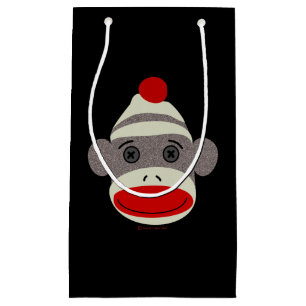 Sock Monkey Face Small Gift Bag