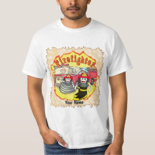 Sock Monkey Firetruck T-Shirt