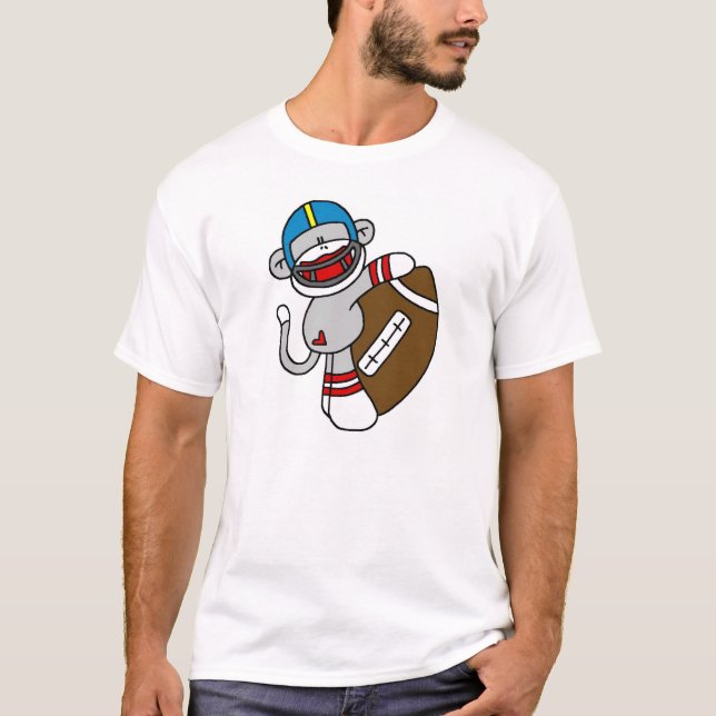 Sock Monkey Football T-Shirt (Front)
