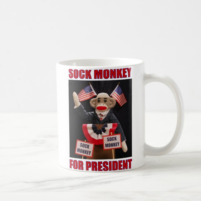 Sock Monkey for President Mug (Right)