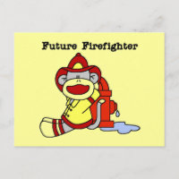 Sock Monkey Future Firefighter Tshirts and Gifts
