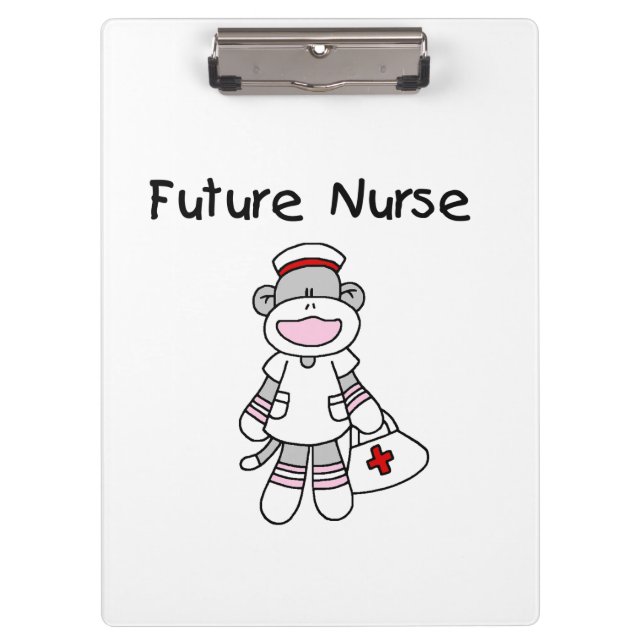 Sock Monkey Future Nurse Clipboard (Front)
