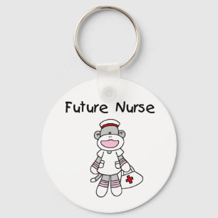 SOCK MONKEY FUTURE NURSE KEY RING