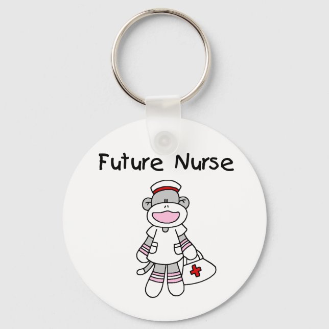 SOCK MONKEY FUTURE NURSE KEY RING (Front)