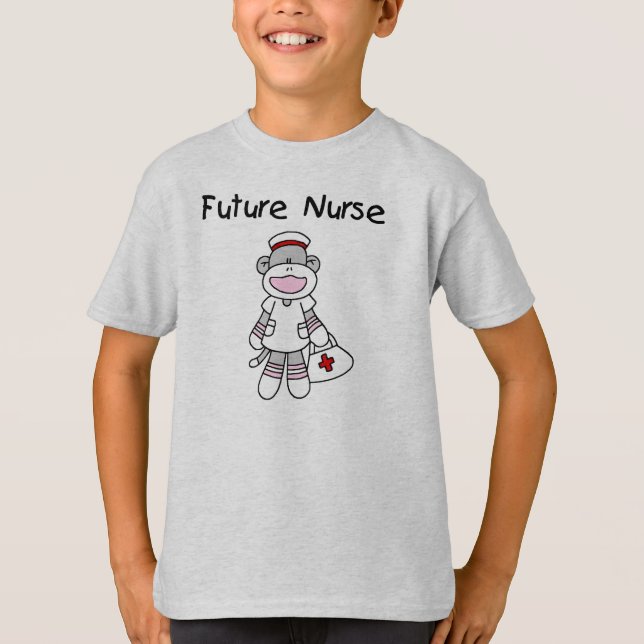 Sock  Monkey Future Nurse T-shirts and Gifts (Front)