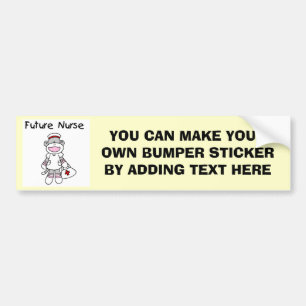 Sock Monkey Future Nurse T-shirts and Gifts Bumper Sticker