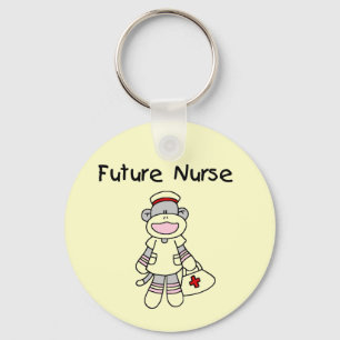 Sock  Monkey Future Nurse T-shirts and Gifts Key Ring