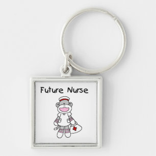 Sock  Monkey Future Nurse T-shirts and Gifts Key Ring