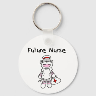 Sock  Monkey Future Nurse T-shirts and Gifts Key Ring