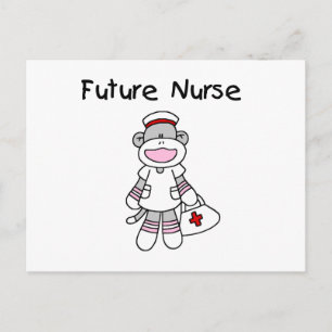 Sock  Monkey Future Nurse T-shirts and Gifts Postcard