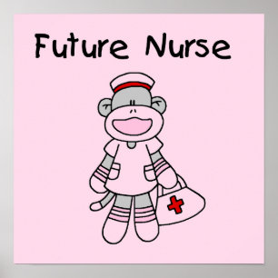 Sock  Monkey Future Nurse T-shirts and Gifts Poster