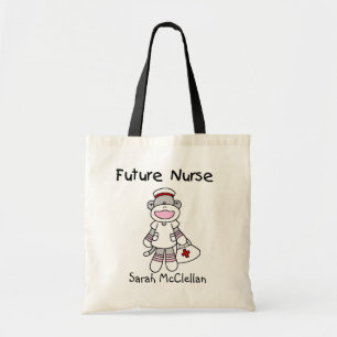 Sock Monkey Future Nurse T-shirts and Gifts Tote Bag