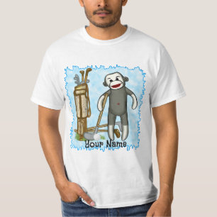 Sock Monkey Golf  T-Shirt