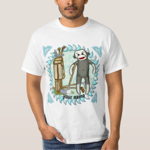 Sock Monkey Golf  t-shirt