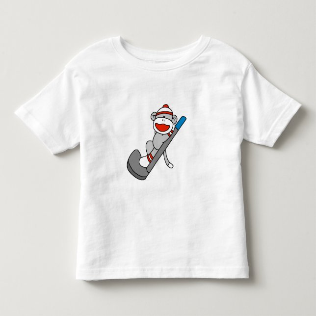 Sock Monkey Golf Toddler T-Shirt (Front)