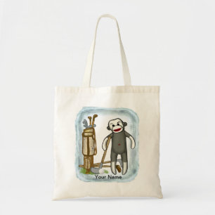 Sock Monkey Golf  Tote Bag