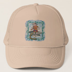 Sock Monkey Grad Cap Trucker Hat
