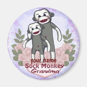 Sock Monkey Grandma  Magnet