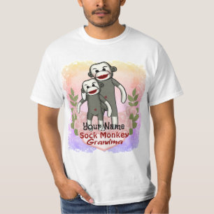 Sock Monkey Grandma  T-Shirt