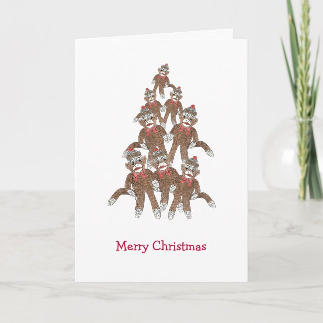 Sock Monkey holiday  card (Front)