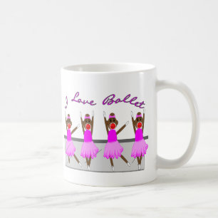 sock monkey   "I LOVE BALLET" Coffee Mug