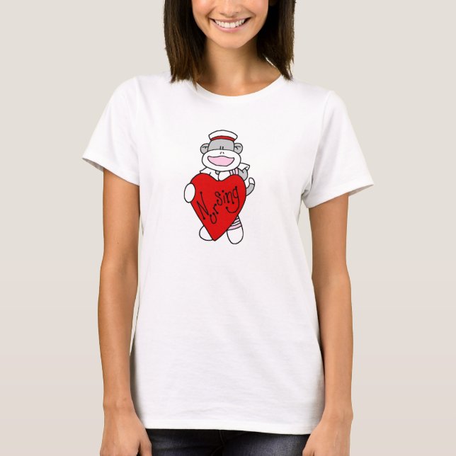Sock Monkey I Love Nursing T-shirts and Gifts (Front)
