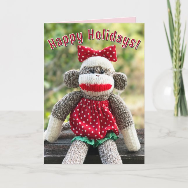 Sock Monkey - Ichigo Christmas Cards (Front)