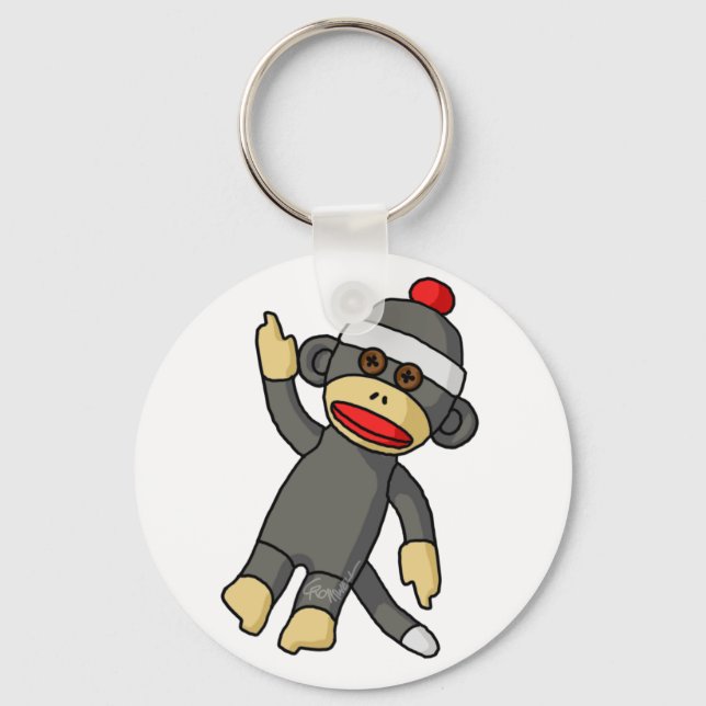 Sock Monkey Key Ring (Front)