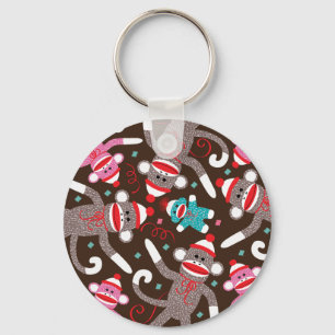 Sock Monkey Key Ring