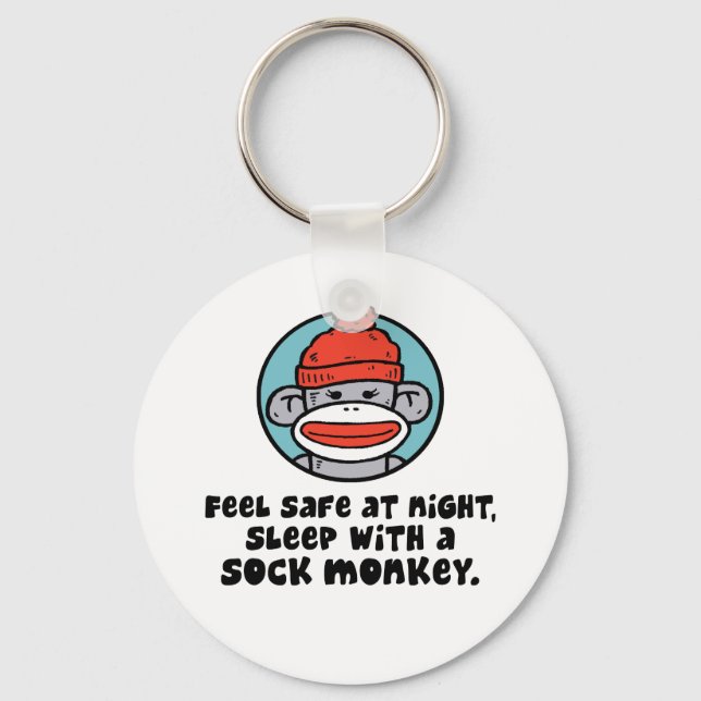Sock Monkey Key Ring (Front)