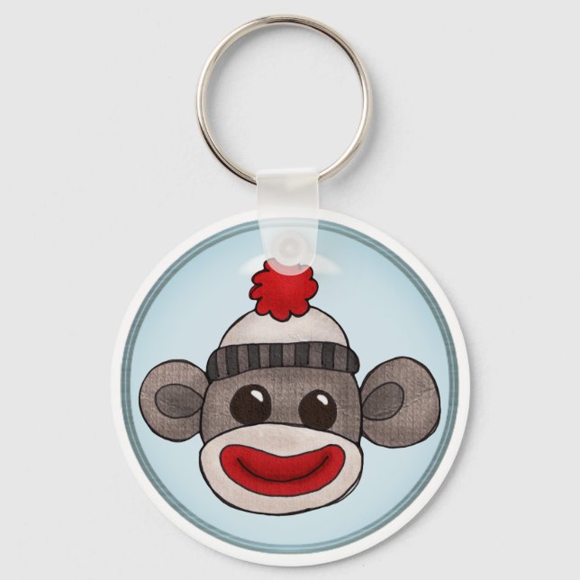 Sock Monkey Key Ring (Front)