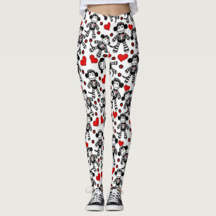 Sock Monkey Love Leggings