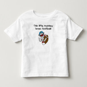 Sock Monkey Loves Football Toddler T-Shirt