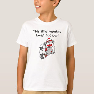 Sock Monkey Loves Soccer T shirts and Gifts