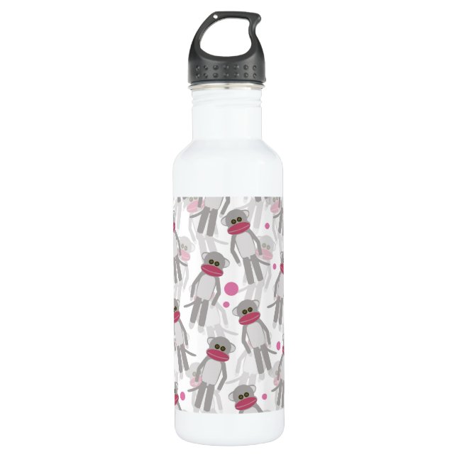 Sock Monkey Madness 710 Ml Water Bottle (Front)