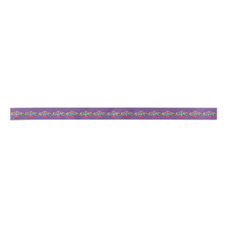 Sock Monkey Madness Purple Satin Ribbon