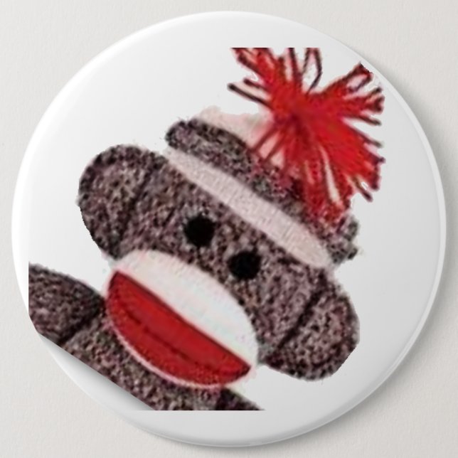 Sock Monkey merchandise products gifts 6 Cm Round Badge (Front)