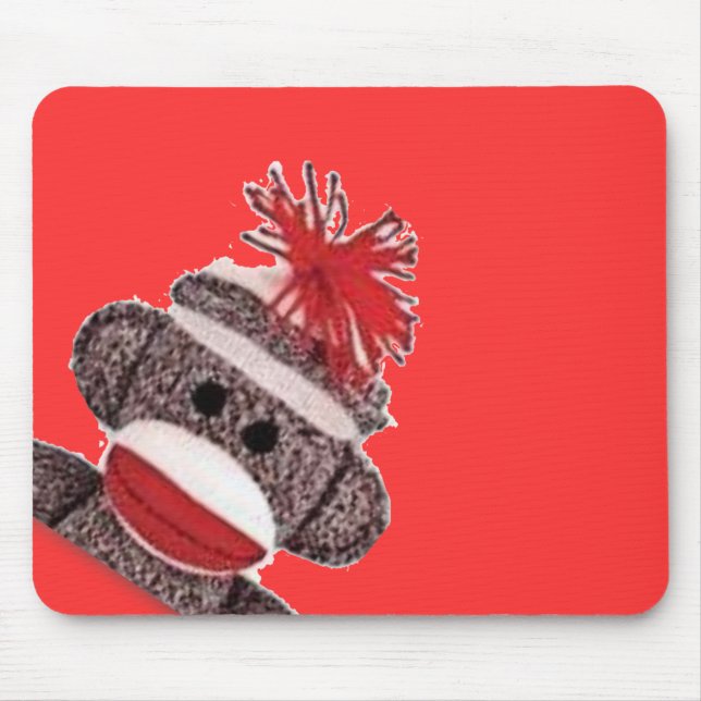 Sock Monkey merchandise products gifts Mouse Mat (Front)