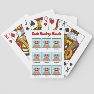 Sock Monkey Moods Playing Cards