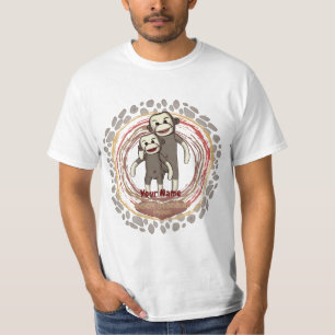 Sock Monkey Mum   t-shirt