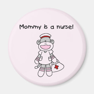 Sock Monkey Mummy Nurse T-shirts and Gifts Magnet